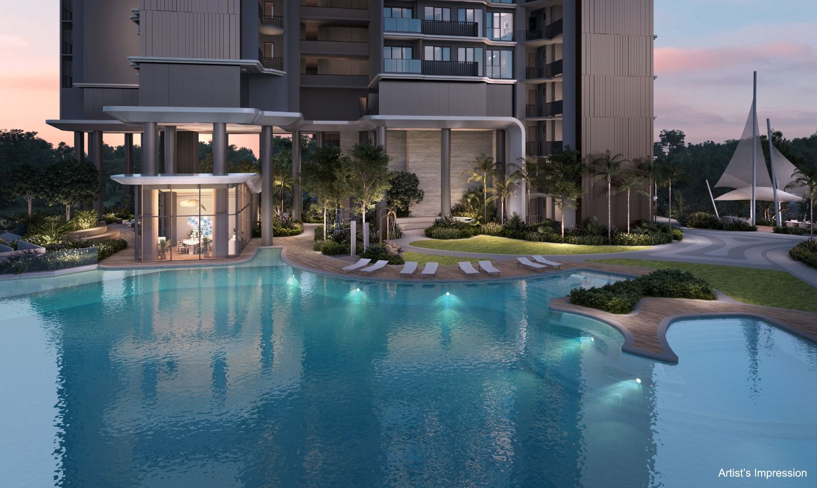 Vela Pool at Dusk